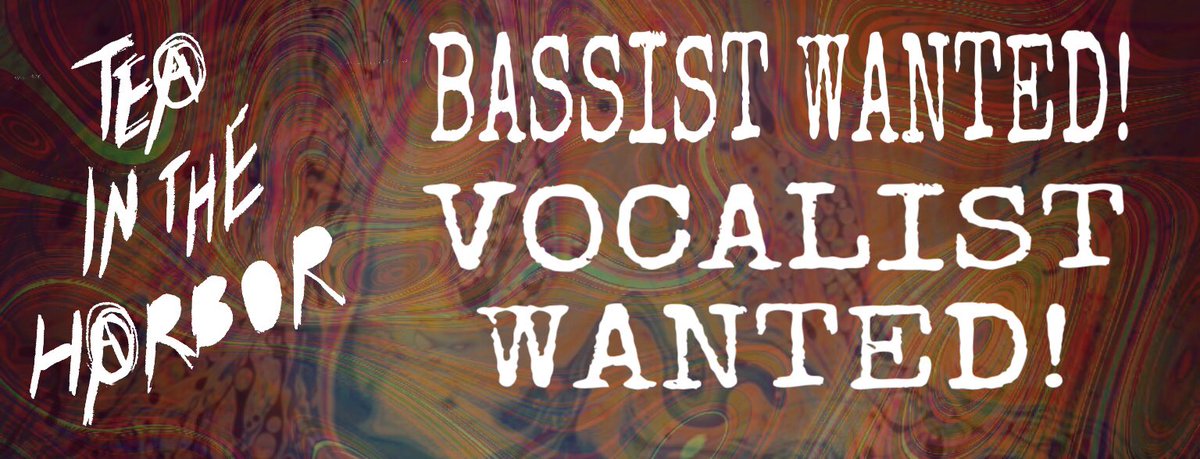 tith_official's tweet photo. Hey all! We are currently looking for a new bassist and vocalist. We are located in Olympia, WA. If you're interested, let us know! ⚡️ https://t.co/e3cnwE6Woz