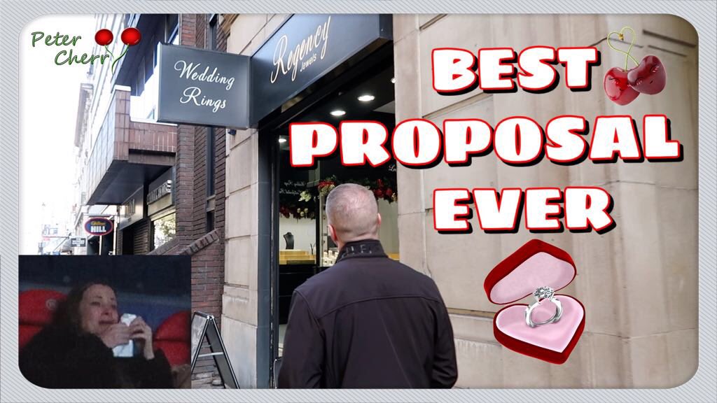 PeterCherryTv's tweet photo. https://t.co/vdb3FmHnEN I put a ring on it 💍 Prepare yourself for tears ...this is the BEST proposal EVER! #surpriseproposal #proposal #amazingproposal #putaringonit #petercherryvlogs #odeoncinema #couples #romantic @ODEONCinemas ❤️🍒 https://t.co/c3Z846a16V