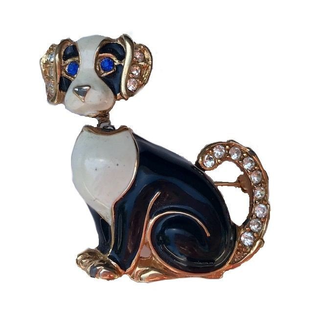 TopazSunStyle's tweet photo. Vintage spaniel brooch with bobble head and blue rhinestone eyes. 🐶 #linkinbio #doglover #spaniellove #vintagebrooch #oneofakindjewelry #vintagejewelry #vintagedogpin #vintagedogbrooch #bobbleheadpin #tremblerbrooch #dogjewelry #dogbrooch #vintagefinds #retrobrooch #retrostyle https://t.co/ByXsBnTf2i