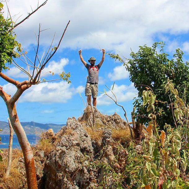 Climbed on top of an other rock today. This one was on Norman island in the BVIs. 
#bigrock #rockclimbing #rock #onebvi #sailing #hiking #adventure #iloverock #geology #caribbean