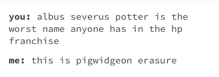 9. pigwidgeon lives matter !