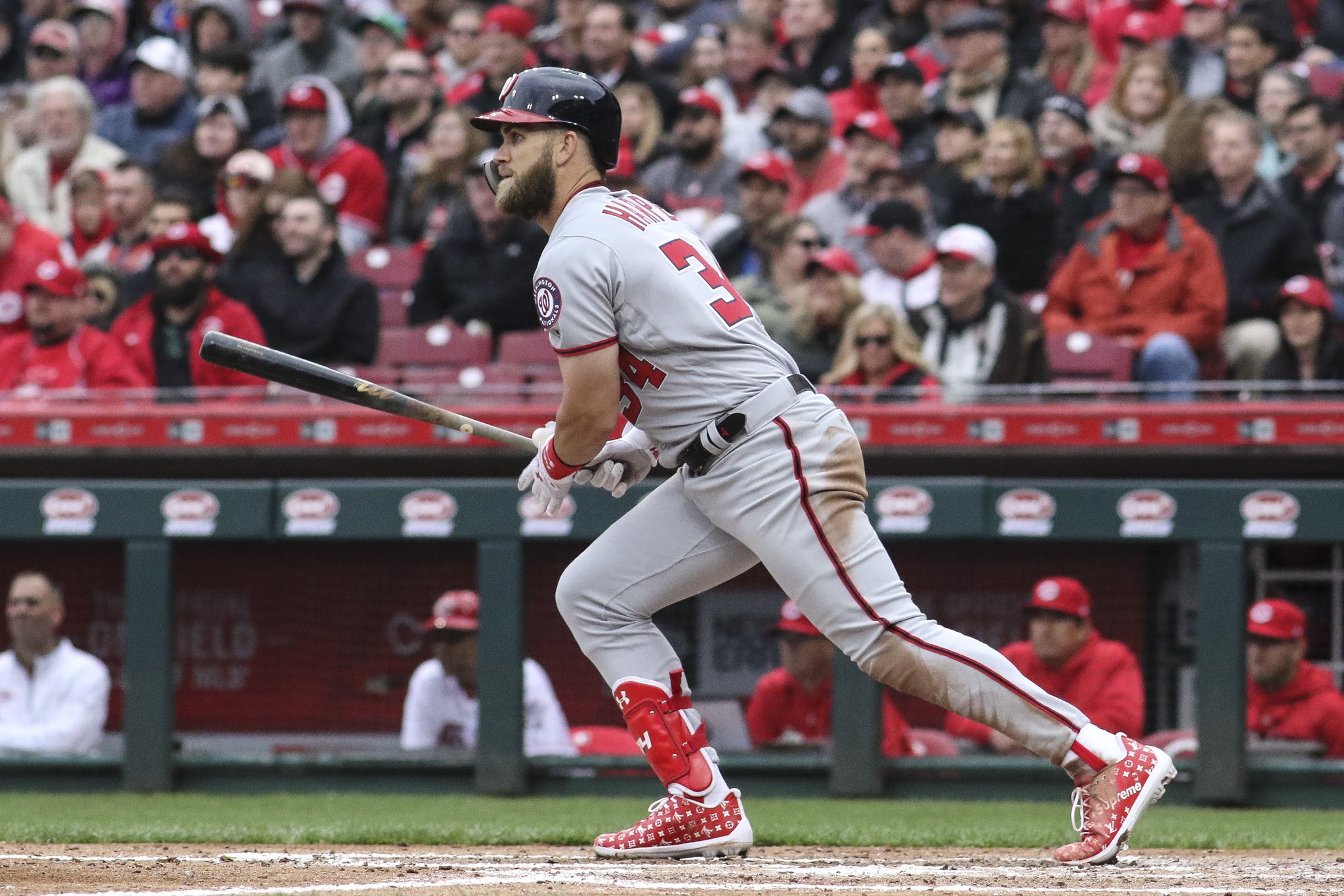 Bryce Harper Scores With Supreme x Louis Vuitton Custom Cleats for