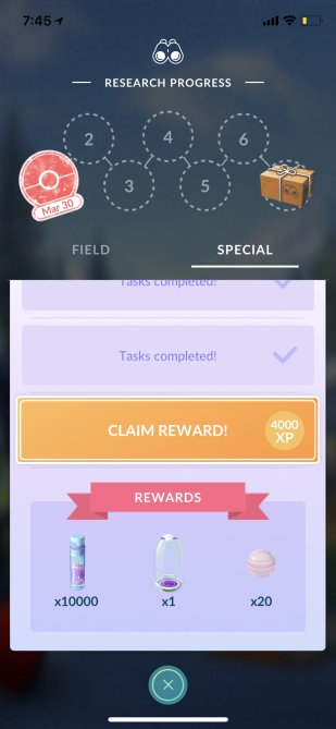 Kelven on Twitter: "A Mythical 8/8 : Catch Mew ! Rewards : 10000 Stardust, 20 Mew candy and a super incubator @TheSilphRoad @PokemonGOHubNet @MYSTIC7 @ReversalYouTube @ProdigiesNation @PkmnMasterHolly @SparkieJoy #PokemonGO https ...