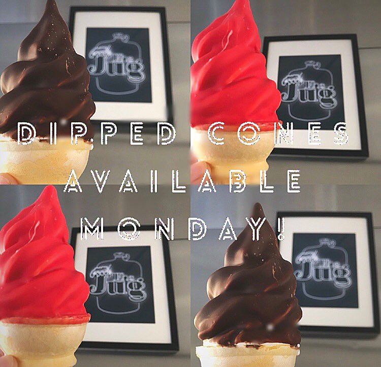 thejugburger's tweet photo. Springtime = Ice Cream 🍦 #dippedcones #thejug #middletown #eatlocal https://t.co/DdAzjDMjAH