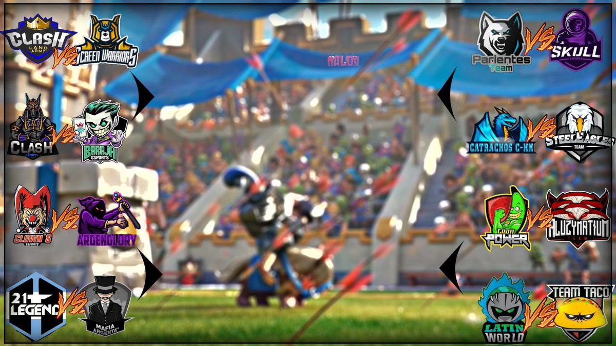 Lo que estaban esperando. Así quedaron los enfrentamientos #GOCLASHLEAGUE 🤴 RETW @ClashLand_Ar <a href="/Screen_Warriors/">⚡🛡Screen Warriors🛡⚡</a> <a href="/ClasheSportsCol/">nnn</a> @Baraja_eSports @Skull_eSportsSV <a href="/TeamTacoCr/">Taco eSports 🌮</a> @SteelEaglesGT <a href="/Latin_World0/">Latin World</a> @21Legend_ARG @ParientesTeam