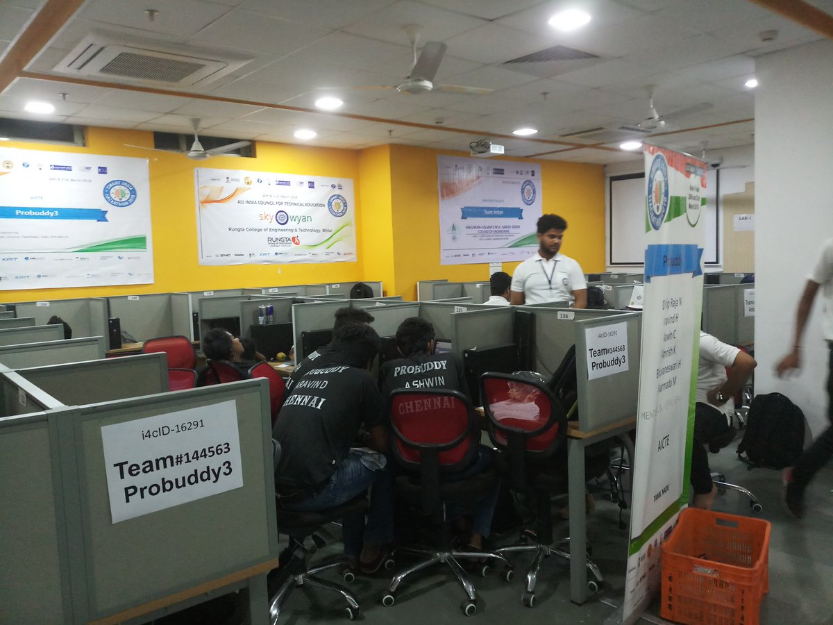 NDIMCampus's tweet photo. "Work work work till the brain begins to swim.
Work work work till the eyes are heavy and dim."- Thomas Hood

Hackathoners make the poem come true at our campus. And then energy drinks brought back the energy. 
#SmartIndiaHackathon2018 #SmartIndiaHackathon #SmartIndiaHackathon https://t.co/vucKhG3fbS