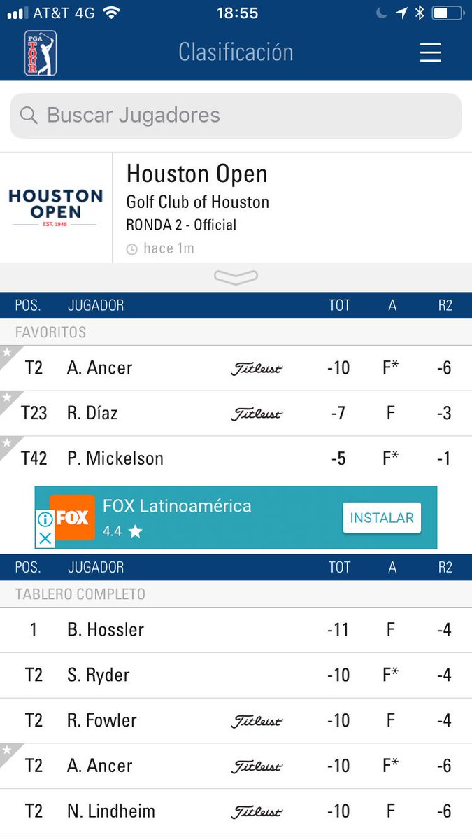 HectorJuarezC's tweet photo. El mexicano @Abraham_Ancer de colocó este viernes en segundo lugar (-10), a uno de la cima, del torneo #ShellHoustonOpen del @PGATOUR

El otro mexicano @bobbydiazz en el 23. 

🏌️‍♂️ https://t.co/R7voSirJ03