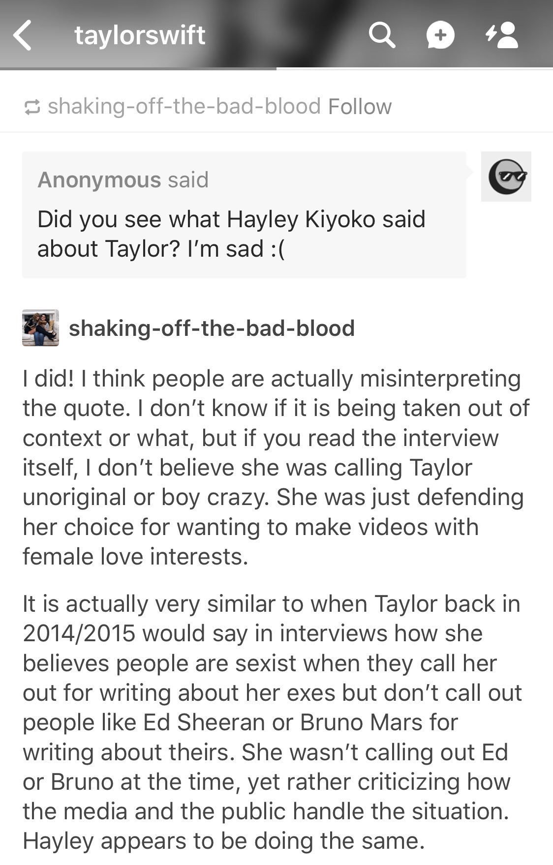 TSwift Malaysia on Twitter: "Taylor Swift Tumblr post on Hayley Kiyoko\