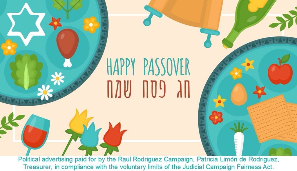 RaulforJudge's tweet photo. Have a happy #Passover2018. ✡️ https://t.co/66dztnDzt6