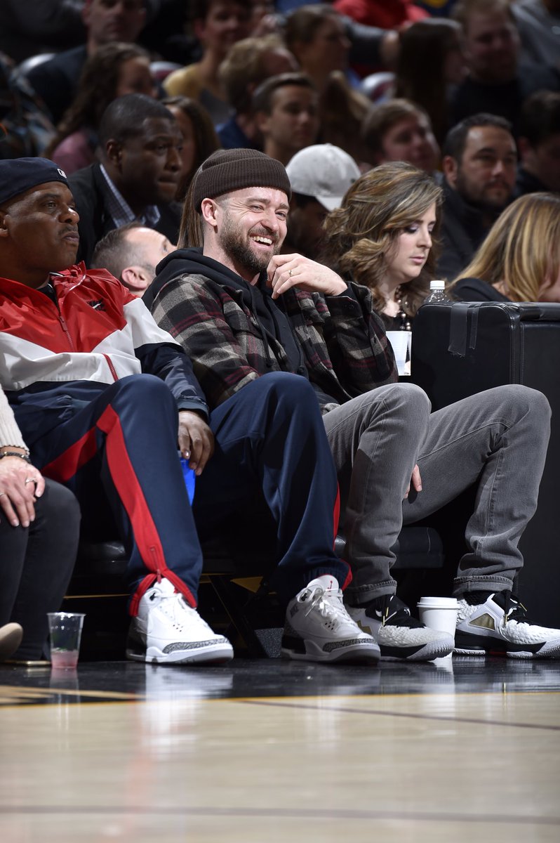 Justin Timberlake at the Cavs game 