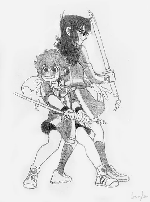 so hayate x blade (2) ended and i've been wanting to draw some of these cute sword gfs for a while ? yes i love kanai and nagi especially....  #はやてブレード 