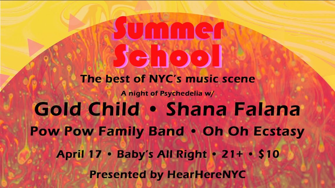 APRIL 17th!!!!! We'll be opening this psychedelic show at the one and only <a href="/BabysAllRight/">Baby's All Right</a> 
Presented by @HearHereNYC 

ticketfly.com/purchase/mobil…
