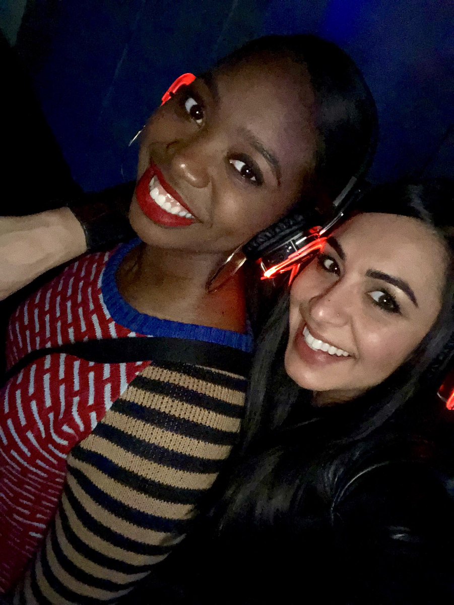 Having so much fun with my girl <a href="/m0eshatwin/">Allison Jordan</a> at Silent Disco at <a href="/TherapyDayton/">TherapyCafe</a>!! 🎧🙌🏽💯 #therapycafedyt #therapySilentD #Dayton