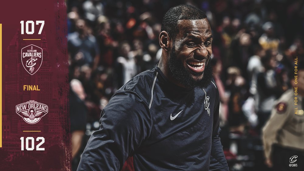 cavs's tweet photo. That #FridayFeeling 😁 #AllForOne https://t.co/erlKiv7dRD