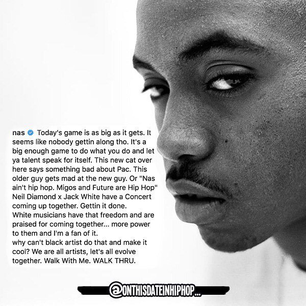 TeamOTDIHH's tweet photo. #OnThisDateInHipHop... a PSA from @Nas. https://t.co/5yTrzsGVVz https://t.co/d9vtBuSgex