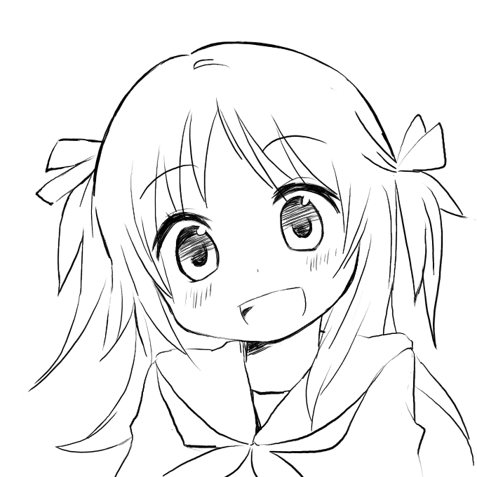メディバン練習ー
入り抜きの抜きが微妙。髪の毛が描けんよ…
使いやすさと描きやすさはトップ級だと思う。とにかく書き味が良い。
ただ回転縮小が、クリスタは反応悪くて使いづらいのに対し、メディバンは反応良すぎて謎の逆回転したりするwあとビクビクしすぎぃ! 