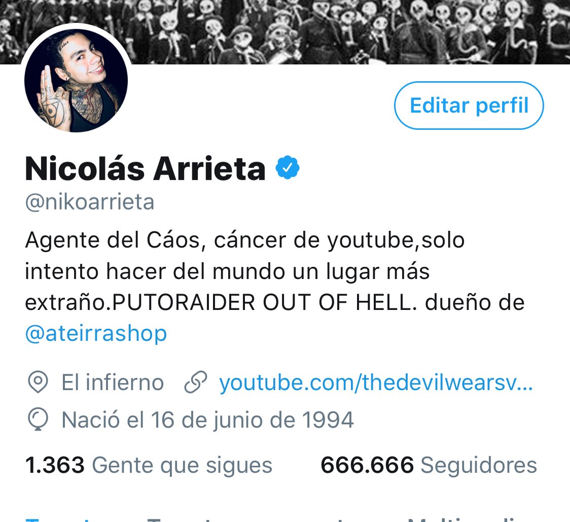 nikoarrieta's tweet photo. 666.666 seguidores BUHAHAHAHAHAHHAHA 😈 https://t.co/D9Jy9nNlzz