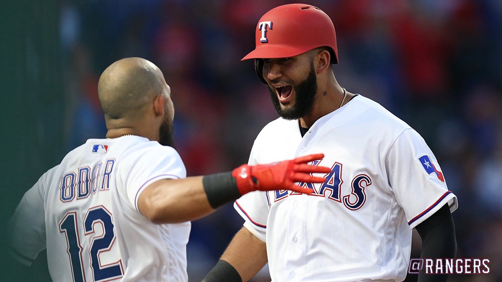 Rangers's tweet photo. FINAL: Rangers 5, Astros 1. #HWC https://t.co/PPckEEjghX