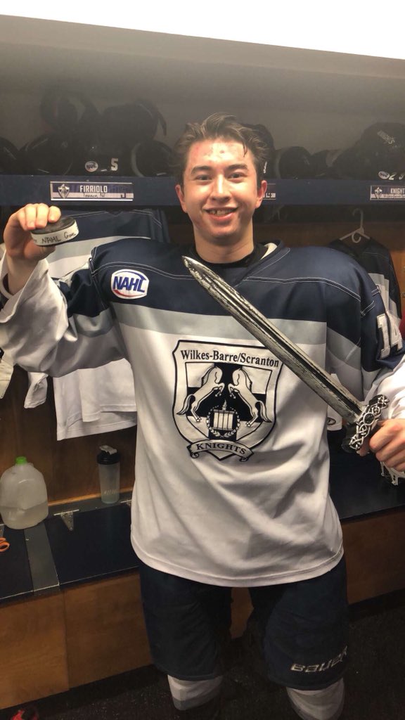 it’s NEVER too late for your first #NAHL goal! Congrats Joey! #RollKnights