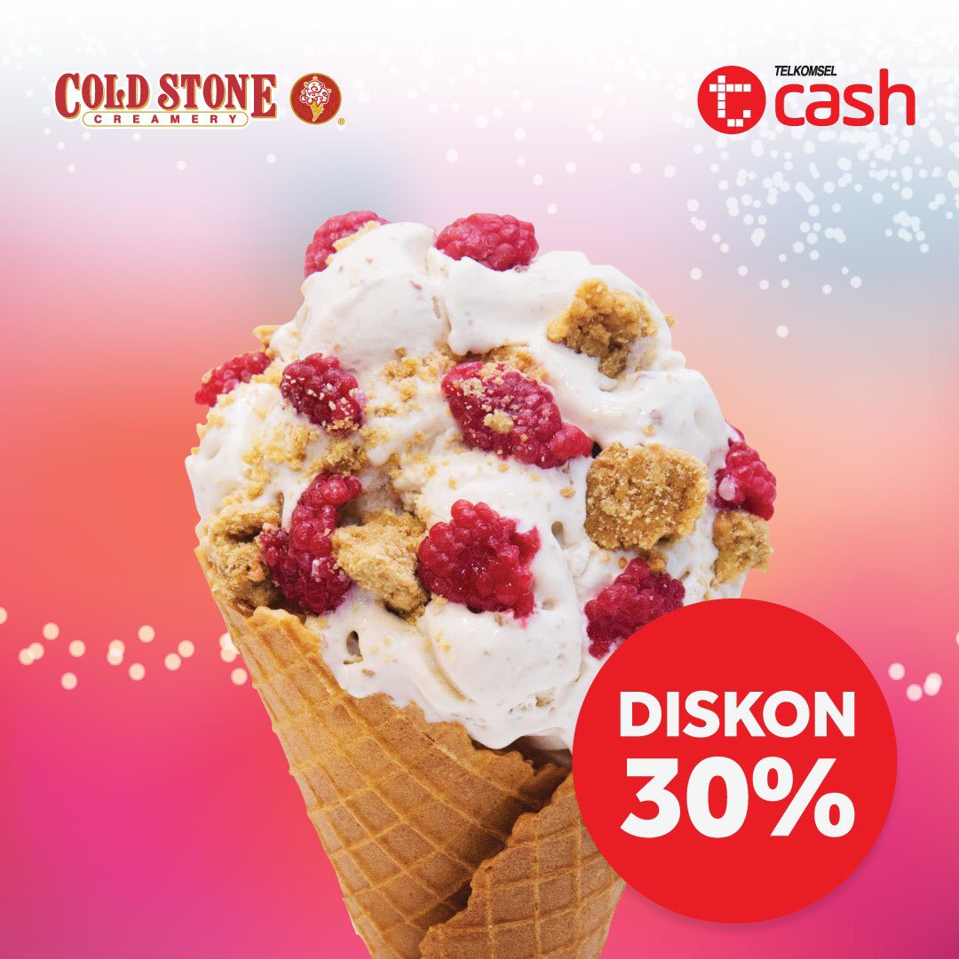 Happy weekend buddies! Jajan ice cream  #pakeTCASH yuk dan dapatkan diskon 30% untuk minimum transaksi di Coldstone terdekat. Tunggu apa lagi? Yuk, ajak teman-teman kalian untuk nikmati promo ini. S&amp;K berlaku. Info selengkapnya: tsel.me/promoig