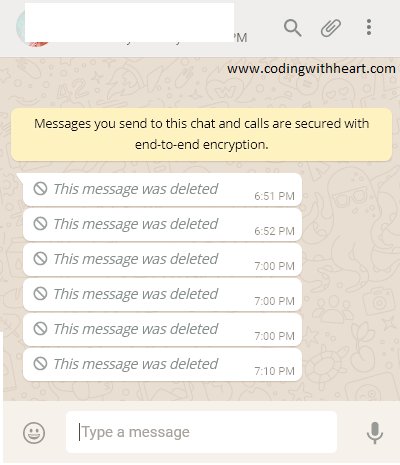 WithCoding's tweet image. How to Read WhatsApp Deleted Message Letest Trick codingwithheart.com/how-to-read-wh…