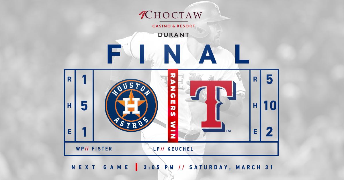 Rangers's tweet photo. RECAP: @JoeyGallo24 goes 2-for-4 with an RBI double as Rangers top the Astros. https://t.co/82RDXkh9Xl https://t.co/yj8qVAxzUj