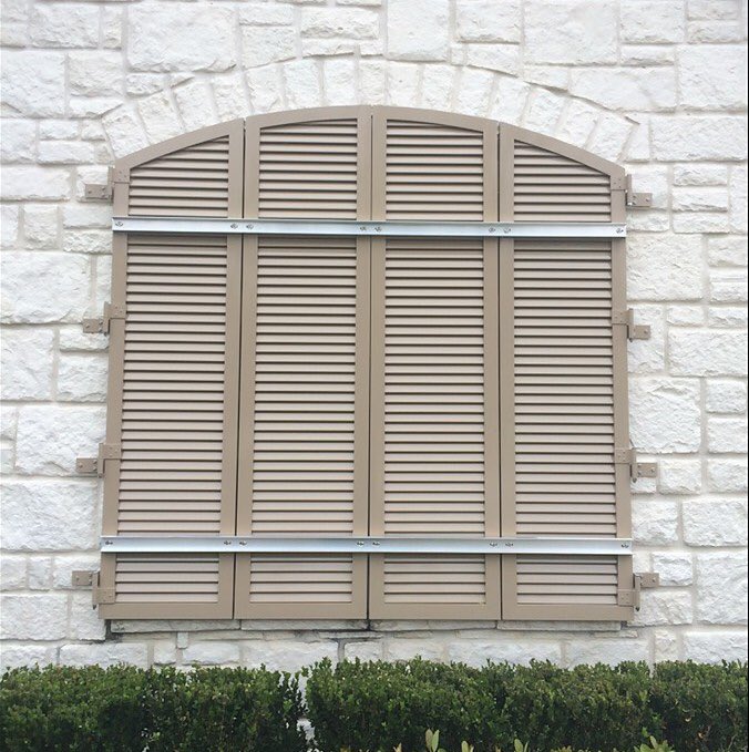 BuilderBlinds's tweet photo. Stunning Butterfly Colonial Shutters! These Hurricane impact-rated shutters are made of aluminum, side-hinged, and easy to operate! ..all with the look of traditional wooden shutters! https://t.co/sCugUIH6R3