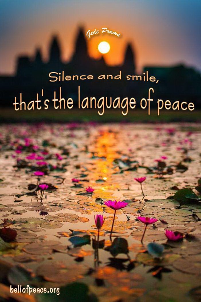 Silence and smile...