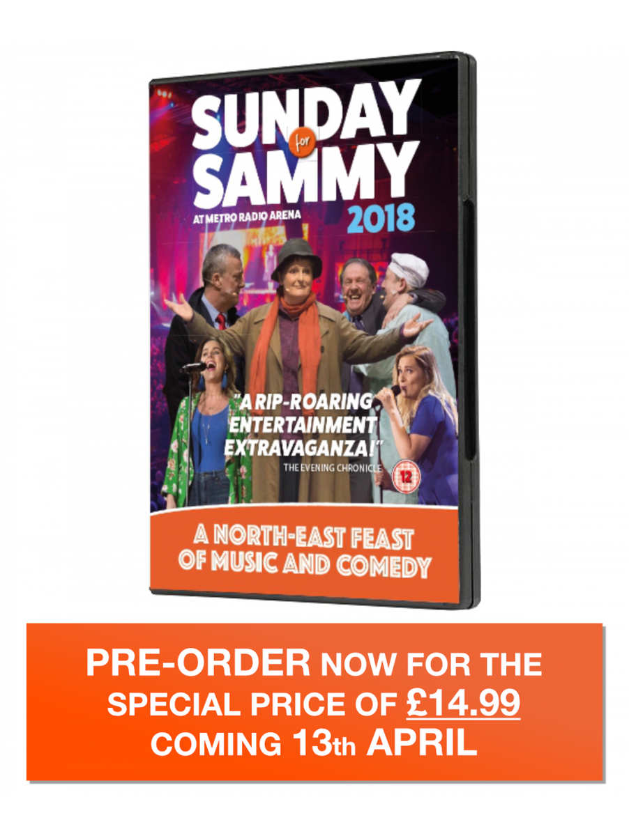 sundayforsammy's tweet photo. Sunday for Sammy 2018: DVD preorder offer now, only £14.99!! https://t.co/4QubZjGHWv @jgwindows @TyneIdols @SteffenPeddie @RealDeniseWelch @BrendaBlethyn @StephenTompki19 @ChelseaHP @halfpennyjill @Lindisfarnbilly @JohnnyVegasReal @TheRealTimHealy @joemcelderry91  @TheRyanMolloy https://t.co/ekZ513ilTR