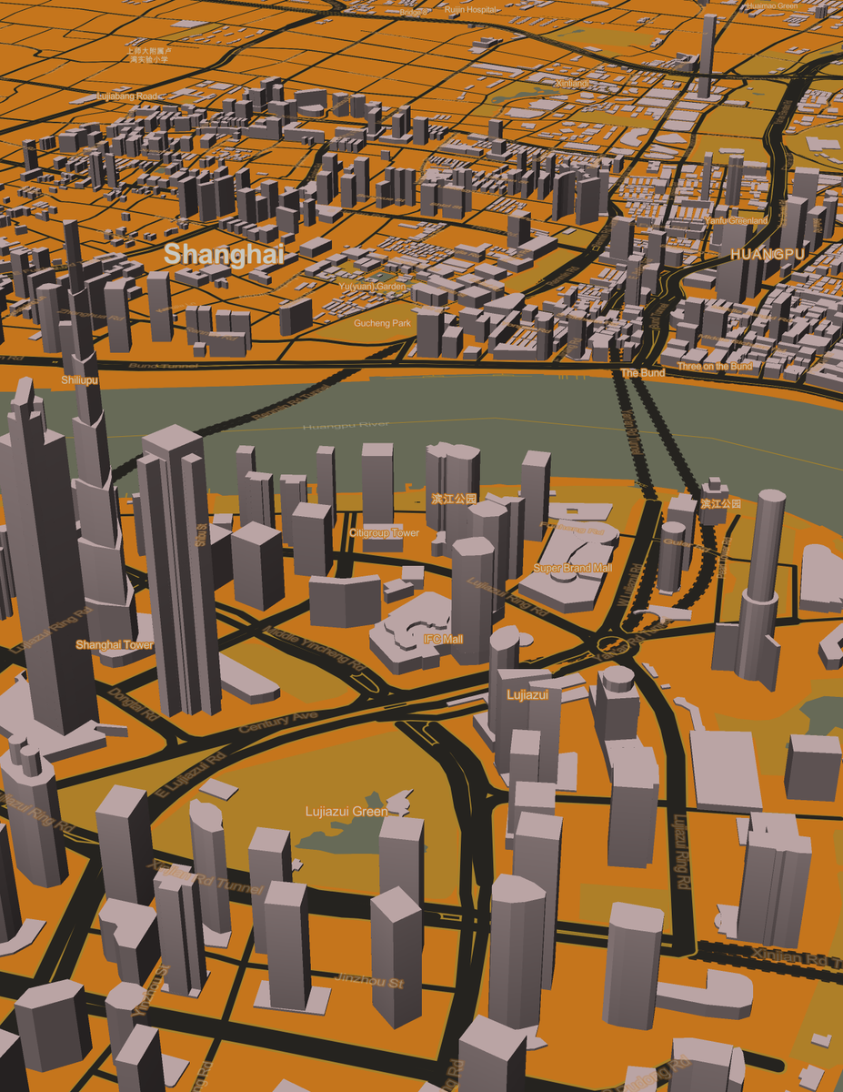 coltonjpaul's tweet photo. Thinking about Tennessee when I'm in Shanghai and going 3D with it! Can anyone provide a link or shed some light on how the building shapes are chosen (or constructed from metadata)?

#mapmadness18 @Mapbox https://t.co/U9L3lVAoo0