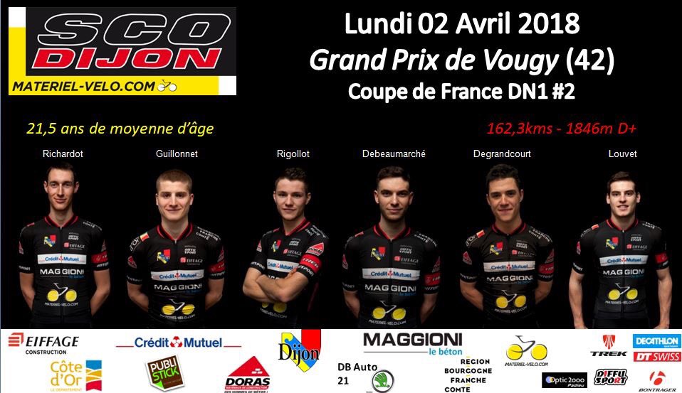 scodijon's tweet photo. Lundi, 2eme manche de Coupe de France DN1 à #vougy . Ce sera à suivre sur @directvelo L’équipe : @MatLaRigol @louislouvet @Hadricycling #Richardot #Guillonnet #Debeaumarché @reperantdenis https://t.co/owPCSbPY1G
