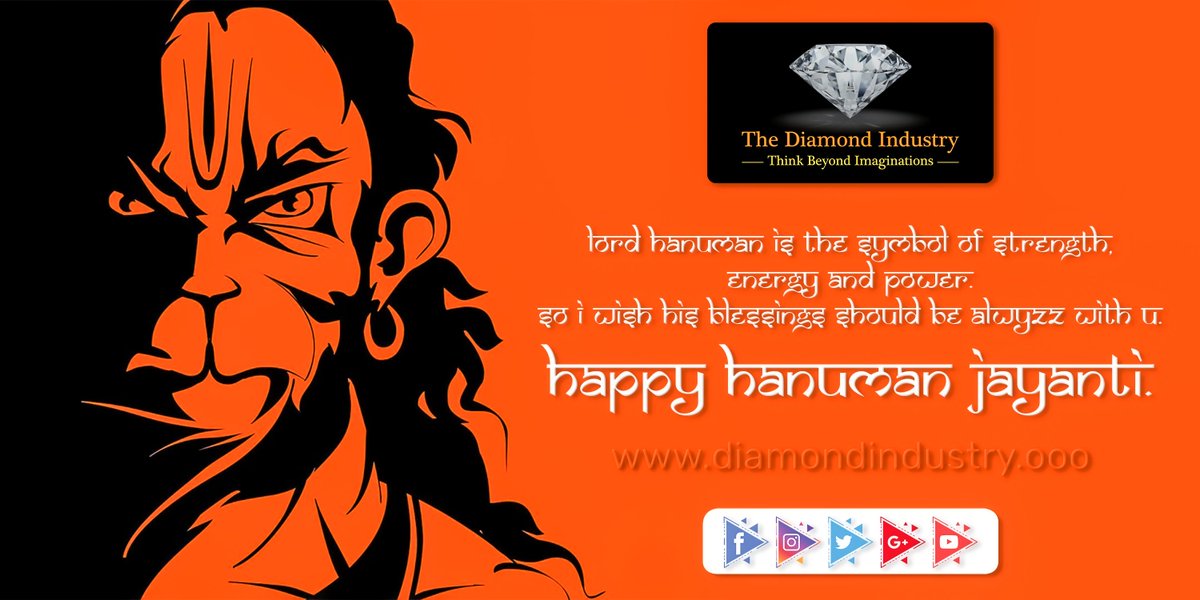 Diamond_Industr's tweet photo. Lord Hanuman is the symbol of strength, energy and power. So I wish his Blessings should be alwyzz with u.
#Happy_Hanuman_Jayanti.

#hanumanjayanti #indianfestival #jaibajrangbali #lordhanuman #symbolofstrength #jaishreeram #diamondindustry #pavanputra #india https://t.co/LmbR53pKQA