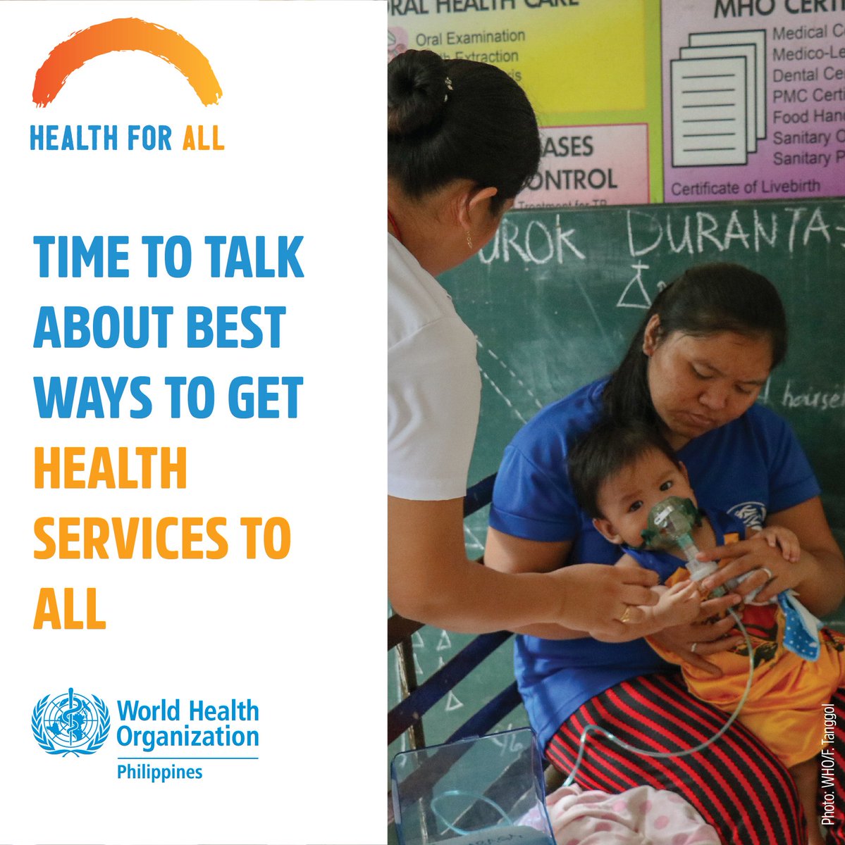 WHOPhilippines's tweet photo. April 7 is #WorldHealthDay! This year's celebration focuses on universal health coverage because we believe that everyone should get quality health services, where and when they need them, without suffering financial hardship. #HealthForAllPH https://t.co/IUXMUyOMlE