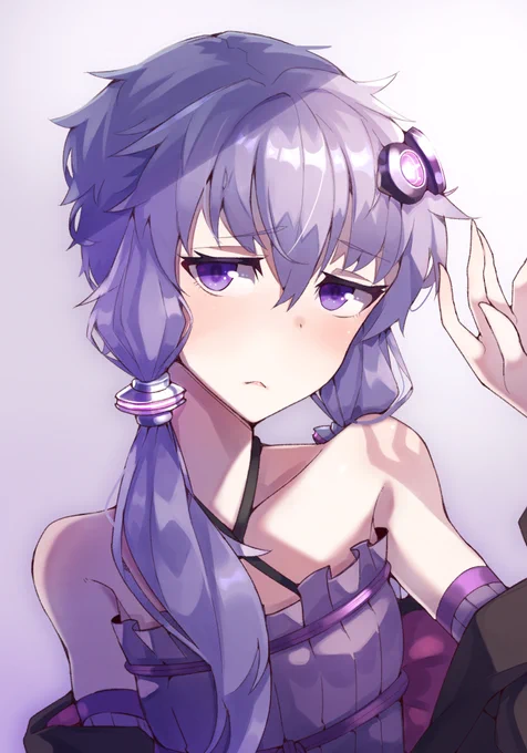 結月ゆかりさんの顔を描きたかった絵です #VOICEROID 