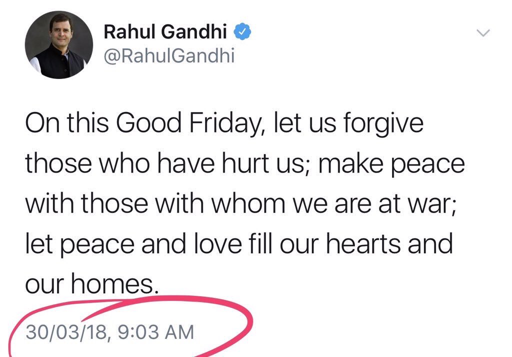 EncapsulatdSoul's tweet photo. The Janew dhari Shiv Bhakt @RahulGandhi remembered Good Friday but couldn’t Recall #HanumanJayanti yet...
This shows the Anti Hindu Mentality of @INCIndia ... https://t.co/XlfpjY6xpD
