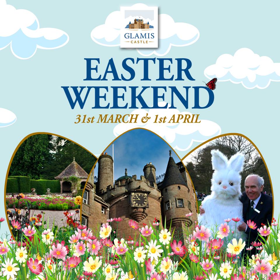 GlamisCastle's tweet photo. The Glamis Castle Easter Weekend begins at 10am! Today there is a mini Easter Market, hunt for the Easter Cupcakes, search for the runaway bunnies and chicks on the Castle Tour (admission charges apply), gift shop and scrumptious treats in our restaurant! https://t.co/FlRaa0jbZT