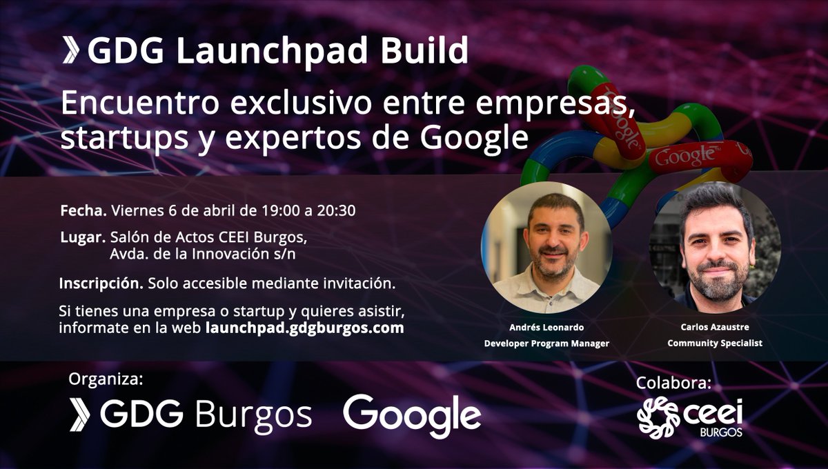 esguev4's tweet photo. El proximo Viernes 6 #LaunchpadBuild para empresas en el @ceeiburgos https://t.co/Ey3XH5bYzM y el Sábado 7 #CloudDay en el @Fablab_Burgos hablando de #GoogleCloud @GDGBurgos https://t.co/IpkBCaiivx https://t.co/JNbQpPvHCo