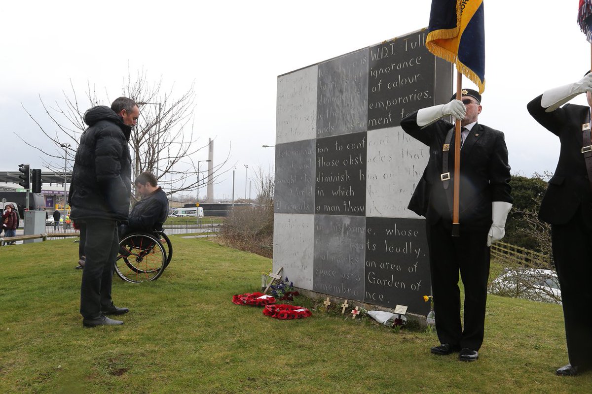 ntfc's tweet image. Tributes held at Sixfields to remember Walter Tull: ntfc.co.uk/news/2018/marc… #Tull100
