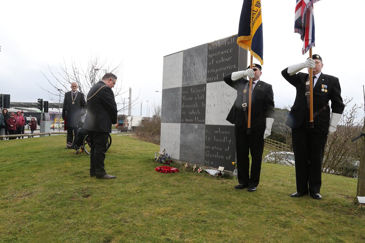 ntfc's tweet image. Tributes held at Sixfields to remember Walter Tull: ntfc.co.uk/news/2018/marc… #Tull100