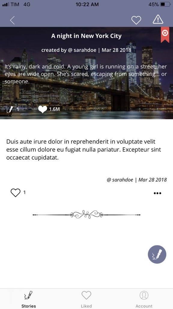 cubycode's tweet photo. If you like #chain #stories you’ll love Stories, an #app #Template to write funny stories in a social way #iOSDev #indiedev #swift41 #uidesign #ux https://t.co/k8RxkqLKb7