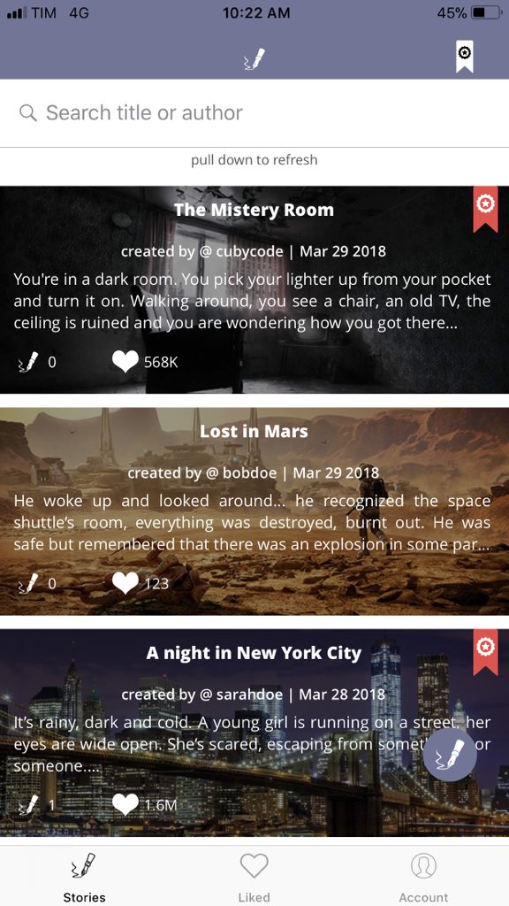 cubycode's tweet photo. If you like #chain #stories you’ll love Stories, an #app #Template to write funny stories in a social way #iOSDev #indiedev #swift41 #uidesign #ux https://t.co/k8RxkqLKb7