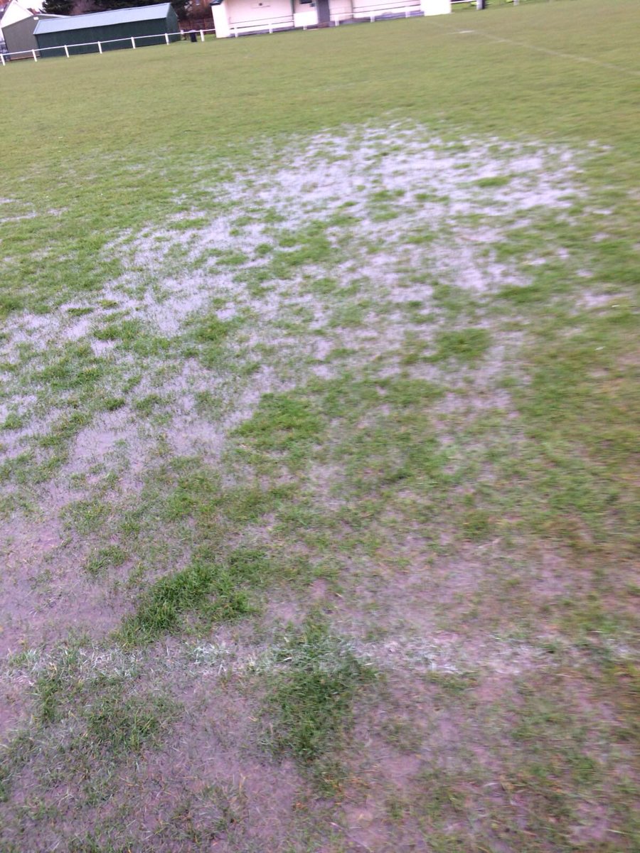 watchettownfc's tweet photo. This ground normally drains well but it has nowhere left to go. Will the season ever end? #WTFC 🔴⚫️ https://t.co/S8bUrlmiAS