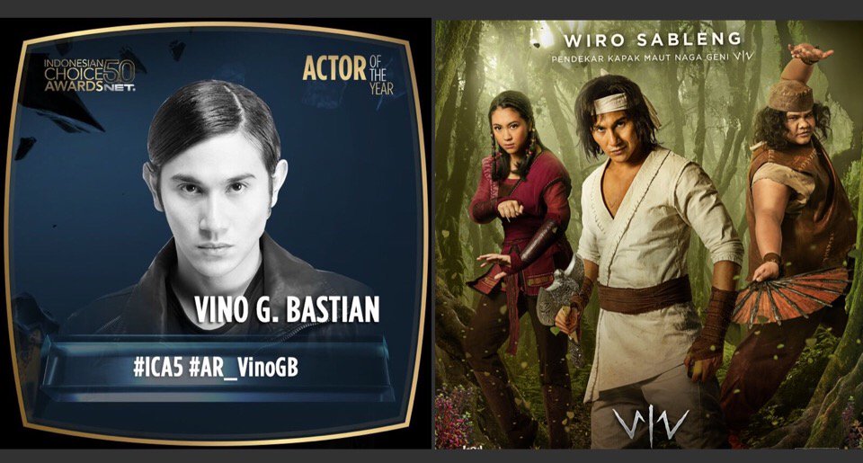 Terima kasih supportnya utk VOTE &amp; SHARE nya via Twitter dan FaceBook 🙏🏼🙏🏼🙏🏼 ----------Vino G. Bastian (Wiro Sableng) for Actor of the Year Indonesian Choice Awards 5.0 - KETIK:  #ICA5 (spasi) #AR_VinoGB (spasi) <a href="/netmediatama/">Netmedia</a>    Info lengkap: zulu.id/ica5