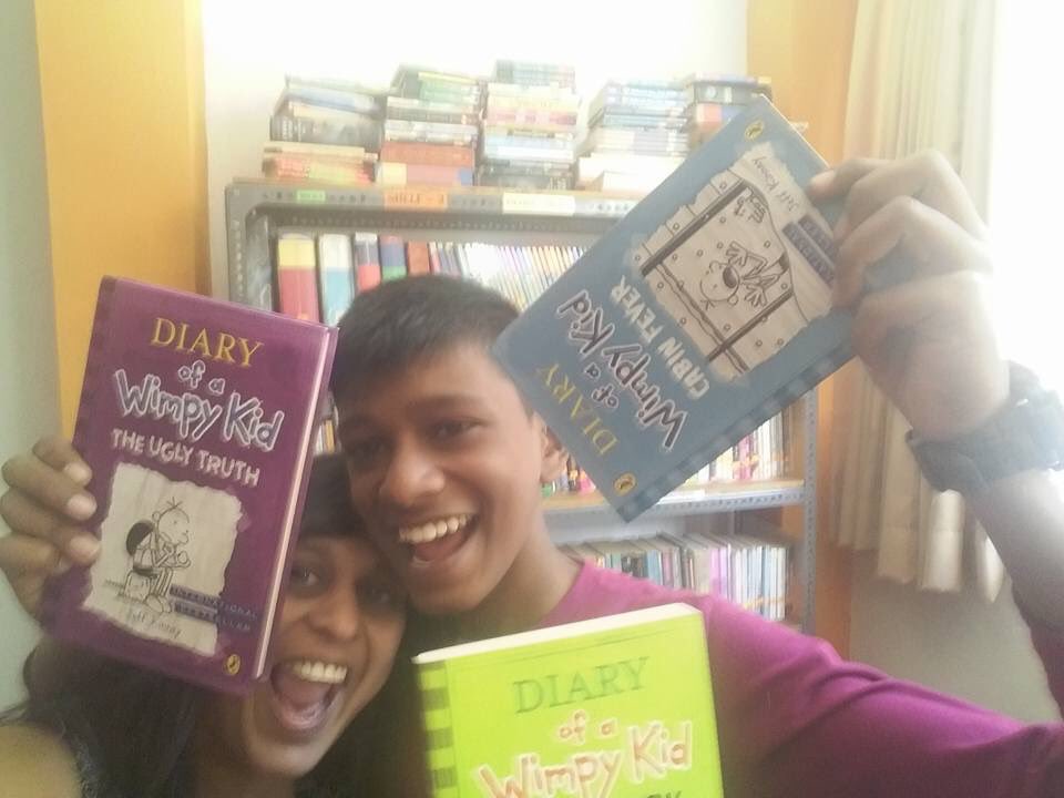 BookbridgeUK's tweet photo. A huge thank you to everyone who sent in Diary of a Wimpy Kid books during our last book collection. They've arrived in our learning centres in Sri Lanka and the kids absolutely love them! #FaveBooks #BuildingBridges https://t.co/MN5zOOVaeo