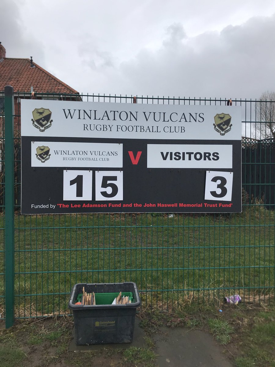 Half Time here at Axwell View <a href="/WinlatonVulcans/">Winlaton Vulcans</a> 15-3 <a href="/Ashingtonrfc/">Ashington RFC</a>