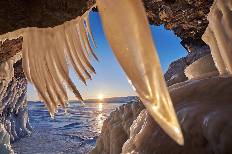 "Frozen Lake, Baikal in Siberia, Russia." <a href="/justinjin/">Justin Jin</a> shooting for Geo magazine.