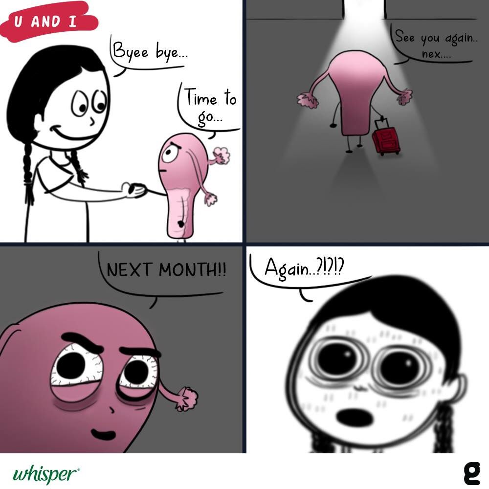 Girliyapa's tweet image. Periods, Am I going to see you next month again? Alas!
#IamUnstoppable #FirstPeriodKit 
Watch Mom, Dadi Air Period on our YouTube channel now on:  youtu.be/ZCY7yhgmNG4