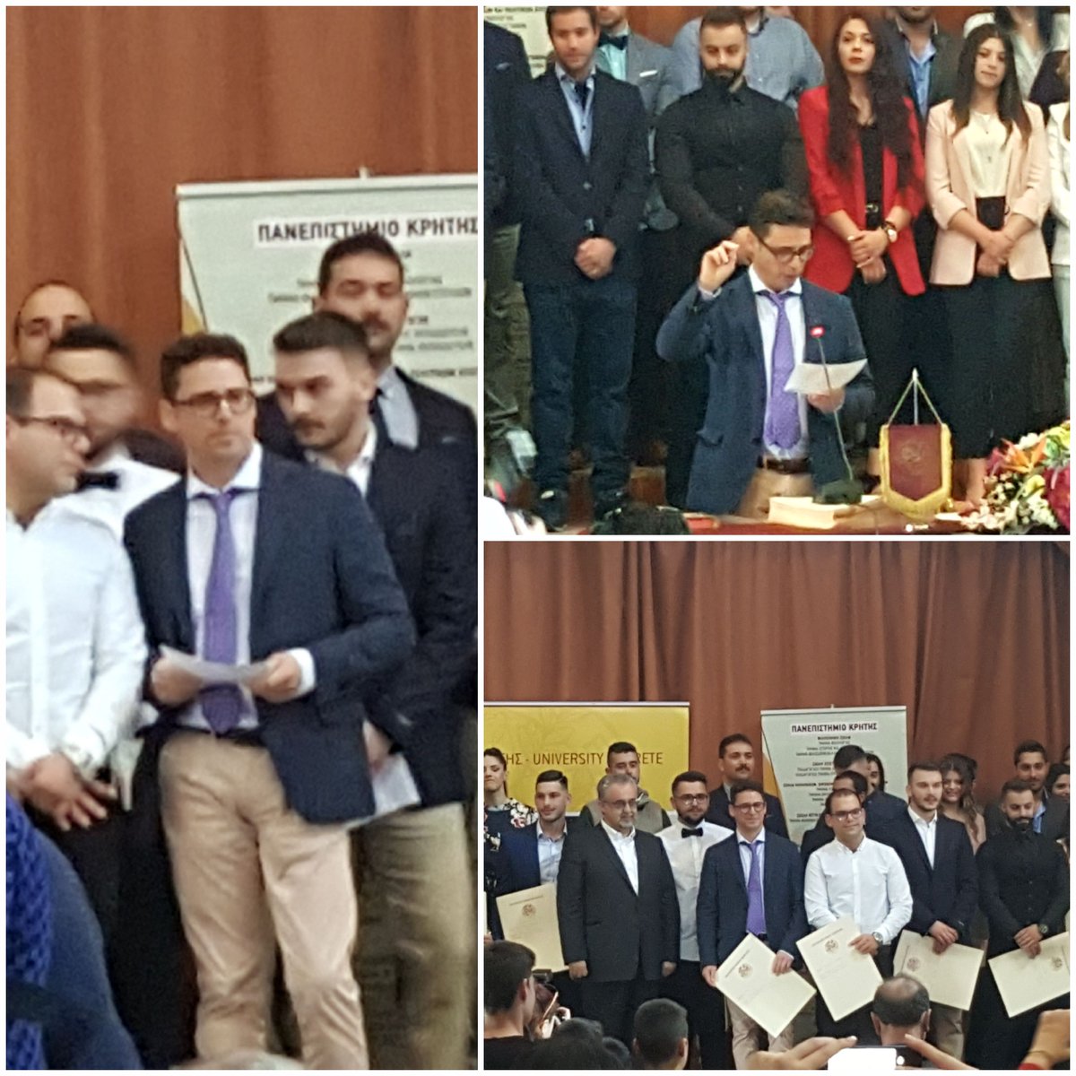 Manos Trichas was awarded the first degree of TIME MBE's 2016-17 class in Rethymnon, Crete. Congratulations! 
#graduation #graduationday