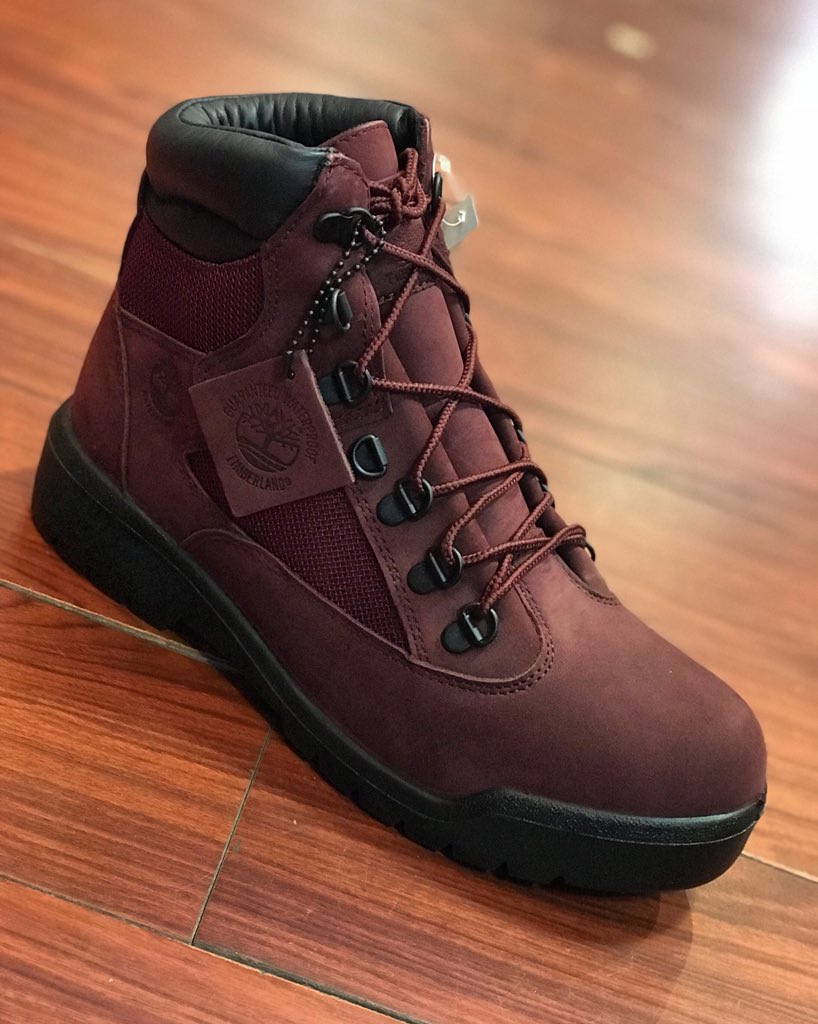 burgundy field boots