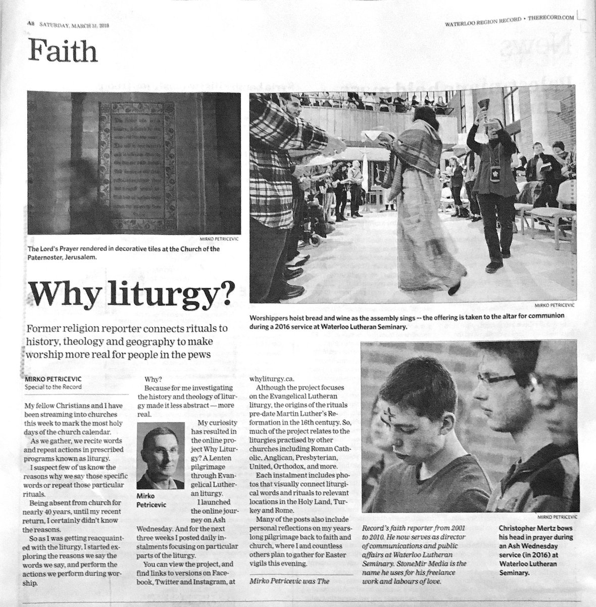 My THANKS to <a href="/WR_Record/">Waterloo Region Record</a> for featuring whyliturgy.ca on its Faith page today! @wls_online <a href="/ESynodELCIC/">Eastern Synod-ELCIC</a> <a href="/MichaelPryse/">Bishop Michael Pryse</a> <a href="/NationalBishop/">Susan Johnson</a> <a href="/dlludolph/">debbie lou ludolph</a> <a href="/AnneAnd09749731/">Anne Anderson</a> <a href="/MirkoPetricevic/">Mirko Petricevic</a> #myELCIC #liturgy #Lutheran <a href="/arnisvanur/">Árni Daníelsson</a> <a href="/ELCA/">ELCA Lutherans</a>